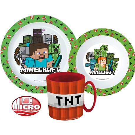 STOR Sada nádobí MINECRAFT TNT S HRNKEM 3 dílná