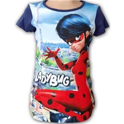 SUN CITY Bavlněné tričko MIRACULOUS LADYBUG-KOUZELNÁ BERUŠKA ČERVENÉ 104 cm