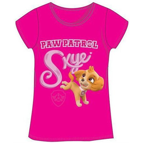 SETINO Bavlněné tričko s krátkým rukávem PAW PATROL RŮŽOVÉ 98 cm
