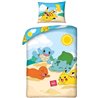Dětské bavlněné povlečení s motivem ze hry Pokémoni. Základní vlastnosti:rozměry (šxd): 140x200, 70x90 cm. tolerance rozměrů: +- 3 cm. bavlněné povlečení. zapínání na zip. z každé strany je jiný vzor. licenční výrobek. 