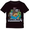 Dětské tričko s krátkým rukávem s postavičkou Steve z počítačové hry Minecraft. Základní vlastnosti:rozměry (šxv): 38x54 cm. velikost postavy: cca 128 cm. věk: cca 8 let. obrázek je nažehlený. černá záda bez vzoru. 100% bavlna. licenční výrobek. praní na 40°C. 