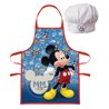 Praktický set zástěry a čepice Mickey Mouse pro malé kuchaře a milovníky roztomilého Mickey Mouse. Základní vlastnosti:věk: 3-8 let.  100% polyester. praní na 60°C. chraňte před ohněm. 
