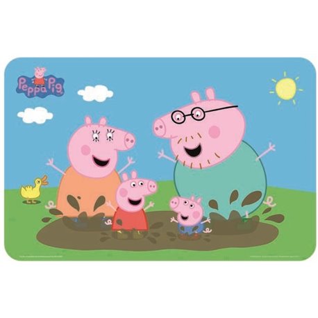 W&O PRODUCTS Dětské prostírání PEPPA PIG RODINKA 42x29 cm