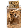 Bavlněné povlečení Lvíčata na standardní postel s lvicí a lvíčaty. Základní vlastnosti:rozměry (šxd): 140x200, 70x90 cm. bavlněné povlečení. z každé strany je jiný vzor. zapínání na zip. 