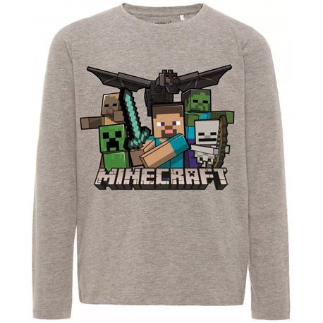 FASHION UK Bavlněné tričko MINECRAFT dlouhý rukáv 116 cm