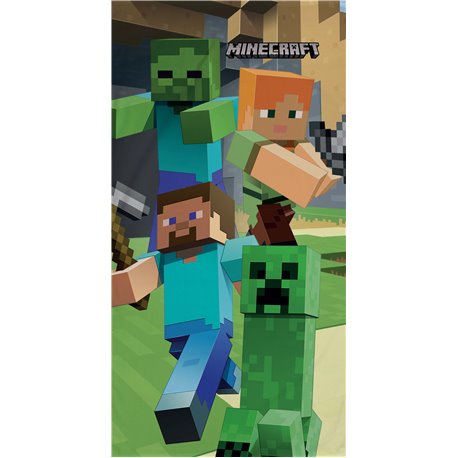 HALANTEX Bavlněná osuška MINECRAFT ALEX A STEVE 70x140 cm