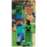 Dětská bavlněná osuška Minecraft Alex a Steve pro fanoušky hry Minecraft. Základní vlastnosti:rozměry (šxd): 70x140 cm. licenční výrobek. 100% bavlna. praní na 40°C. 