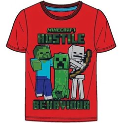 FASHION UK Bavlněné tričko MINECRAFT HOSTILE BEHAVIOUR 116 cm