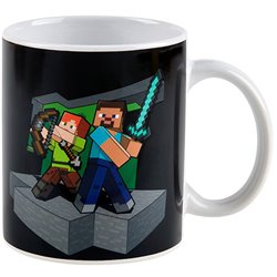 Dětský hrnek Minecraft Alex a Steve proměňovací (325 ml)