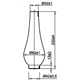 Skleněný cylindr 8" (spodní Ø 4,2 cm)