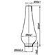 Skleněný cylindr 11''' (spodní Ø 5 cm)