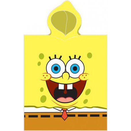 CARBOTEX Bavlněné pončo SPONGEBOB ŽLUŤOCH 55x110 cm