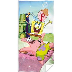 CARBOTEX Bavlněná osuška SPONGEBOB PŘÁTELÉ 70x140 cm