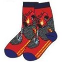 Dětské ponožky Plamínek a čtyřkoláci červené (velikost 27-30)