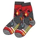 Dětské ponožky Plamínek a čtyřkoláci šedočervené (velikost 27-30)