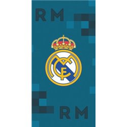 CARBOTEX Bavlněná osuška REAL MADRID DADOS BLUE 70x140 cm