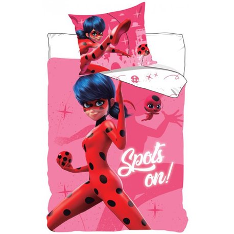 CARBOTEX Povlečení MIRACULOUS LADYBUG A MALÁ TIKKI 140x200, 70x90 cm