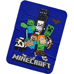 CARBOTEX Dětská fleece deka MINECRAFT TIME TO MINE 110x140 cm