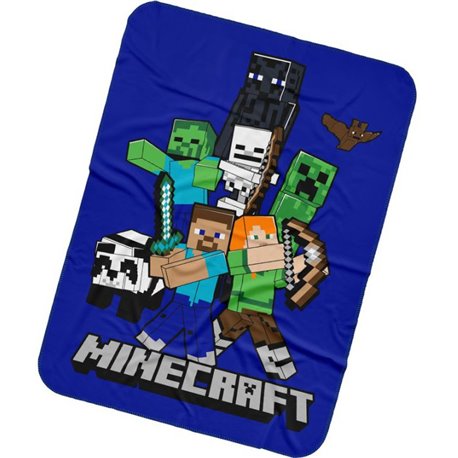CARBOTEX Dětská fleece deka MINECRAFT TIME TO MINE 110x140 cm