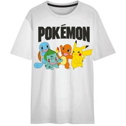 Bavlněné tričko POKÉMONI bílé 134-140 cm
