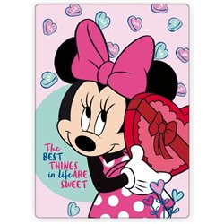 BRANDMAC Fleece deka MINNIE SRDCE 100x140 cm