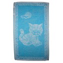 Dětský ručník Kotě (tyrkysové)