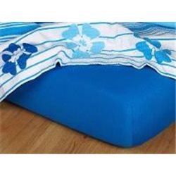 Jersey prostěradlo 90x220 cm (královská modř)