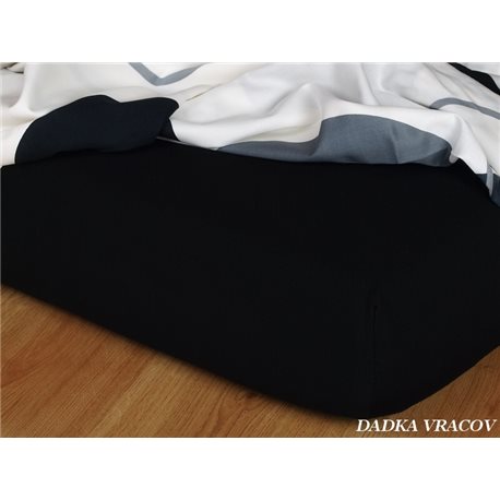 Jersey prostěradlo 90x220 cm (černé)