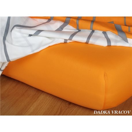 Dadka Jersey prostěradlo EXCLUSIVE pomerančové 200x220 cm