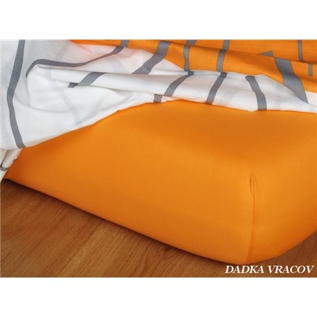 Dadka Jersey prostěradlo EXCLUSIVE pomerančové 90x220 cm