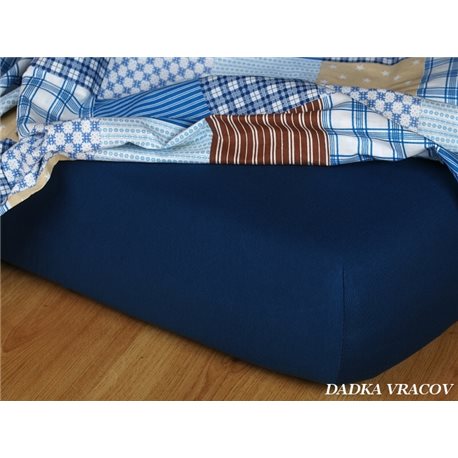 Jersey prostěradlo 200x220 cm (tmavě modré)