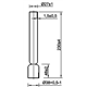 Skleněný cylindr Kosmos 8''' (spodní Ø 3,8 cm)