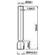 Skleněný cylindr Kosmos 10''' Mat (spodní Ø 4 cm)