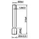 Skleněný cylindr Kosmos 6''' (spodní Ø 3,4 cm)