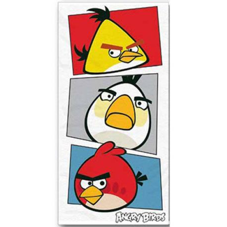 HALANTEX Osuška Angry Birds bílá 70x140 cm