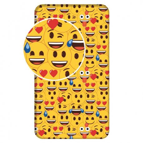 Dětské prostěradlo Emoji (90x200 cm)