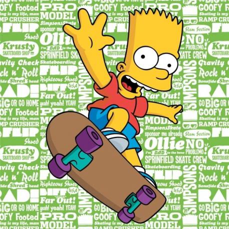 JERRY FABRICS Dětský polštářek Simpsons Bart 2016 40x40 cm