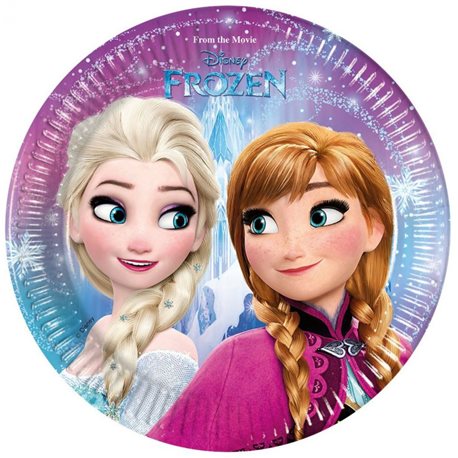 PROCOS Párty papírové talíře FROZEN-LEDOVÉ KRÁLOVSTVÍ 19 cm 8 ks