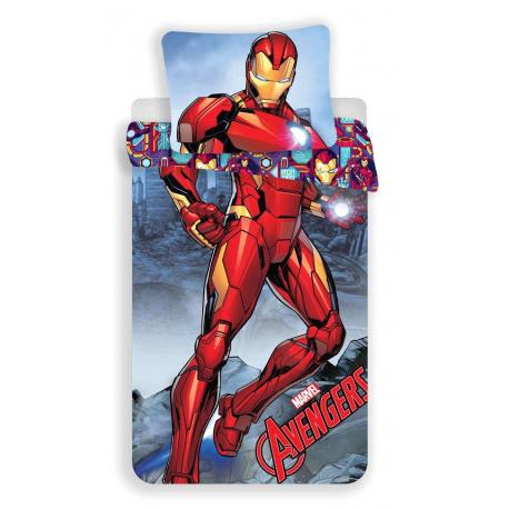 JERRY FABRICS Bavlněné povlečení AVENGERS IRON MAN 140x200, 70x90 cm