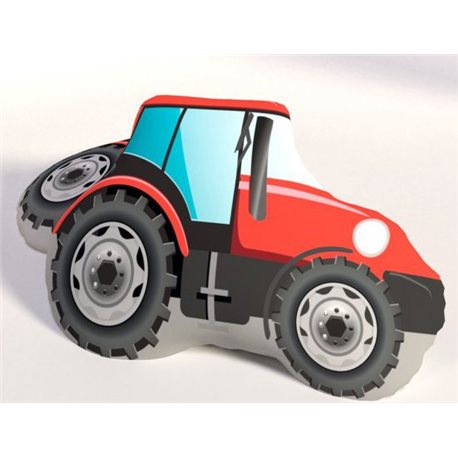 TIPTRADE Polštářek Traktor červený 3D 38x27 cm