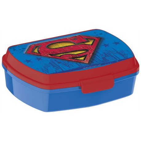 STOR Svačinový box Superman modrý 17x13x5 cm