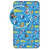Dětské bavlněné prostěradlo na standardní postel s motivem z animovaného seriálu Paw Patrol (Tlapková patrola). Základní vlastnosti: rozměry (šxd): 90x200 cm. pro matrace vysoké až 25 cm. bavlněné prostěradlo. vypínací guma v rozích prostěradla. licenční výrobek. 