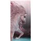 JERRY FABRICS Plážová osuška UNICORN-JEDNOROŽEC ROSES 70x140 cm