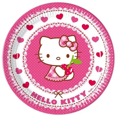 PROCOS Párty papírové talíře Hello Kitty 23 cm 8 ks