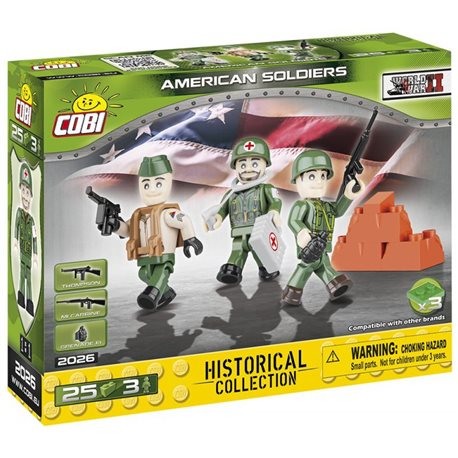 COBI-2029 Stavebnice Small Army Figurky vojáků AMERICKÉ ARMÁDY