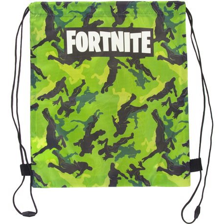 CALEGO SÁČEK NA PŘEZŮVKY FORTNITE ZELENÝ 32x39 CM