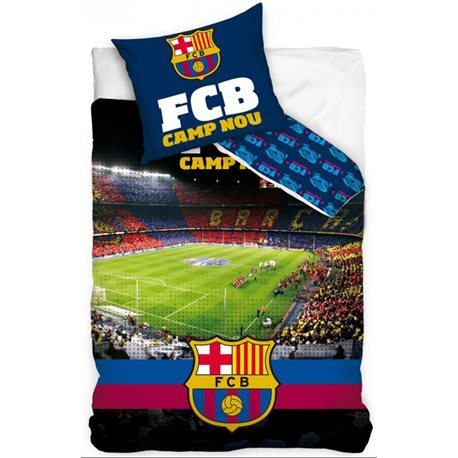 CARBOTEX Bavlněné povlečení FC BARCELONA NOU CAMP 140x200, 70x90 cm