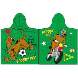 COTTONLAND BAVLNĚNÉ PONČO SCOOBY DOO GREEN 60x120 CM