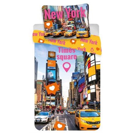 JFABRICS Povlečení NEW YORK TIMES Square 140x200, 70x90 cm