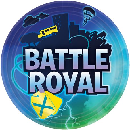 AMSCAN Párty talíře BATTLE ROYAL 23 cm 8 ks